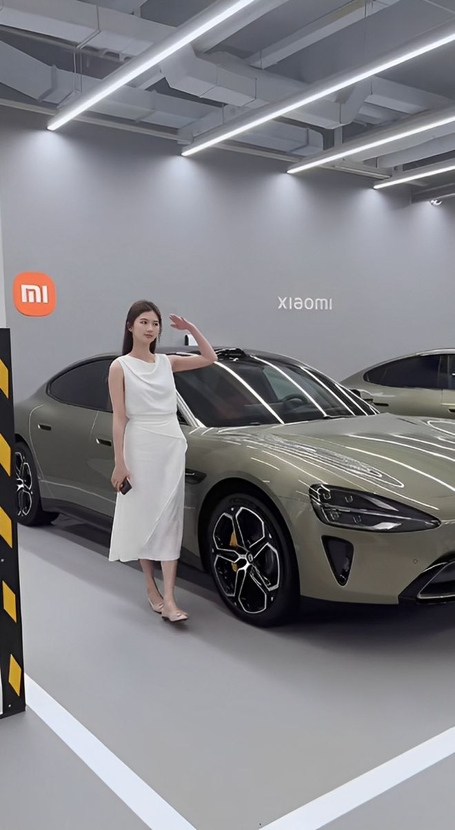 主质量都这么高的吗？仙女也就长这样吧冰球突破爆百万大奖小米SU7的美女车(图5)